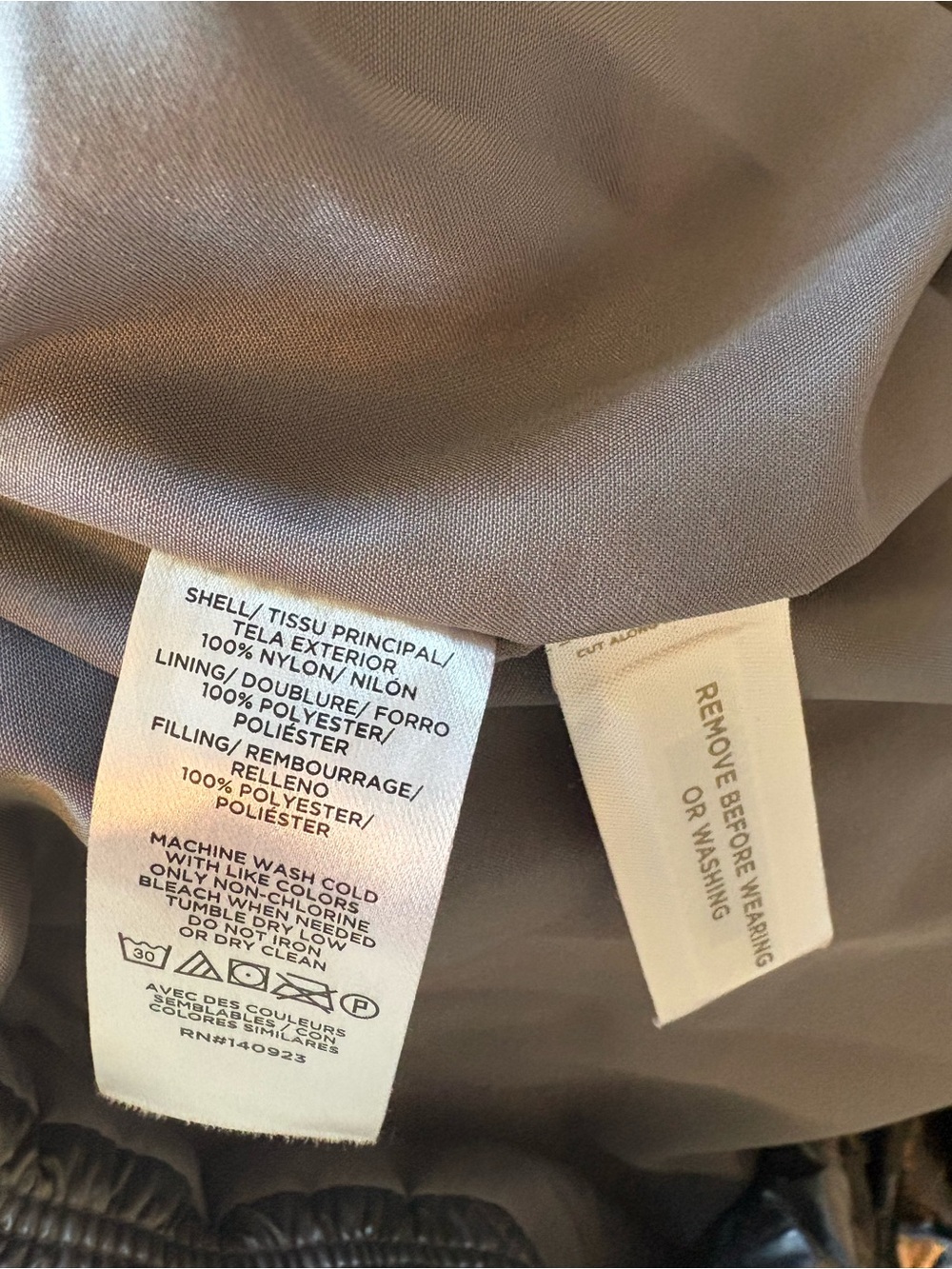 Ann Taylor LOFT/Lou & Grey Metallic Quilted Puffer Jacket - Silver Size XL NWOT - Picture 6 of 7